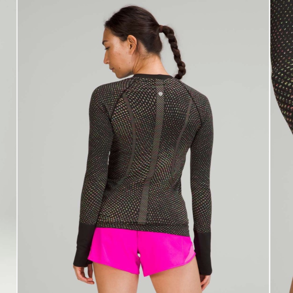 Lululemon Swiftly Tech Long Sleeve 2.0
Grid Warp Black / Neon Multi Size 6 - Picture 5 of 10